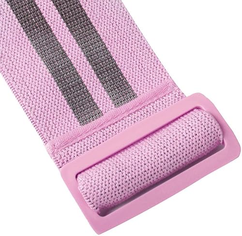 Miniatura 9 de Bandas de resistencia ajustables antideslizantes para ejercicios de cadera, círculo, gimnasio, yoga, fitness, ejercicio, unisex (rosa)