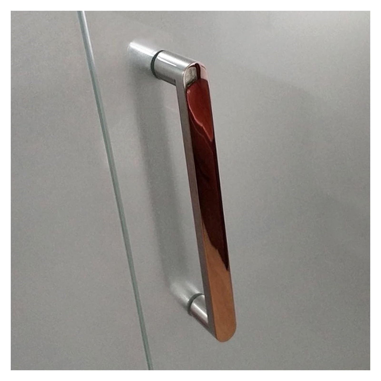 Poignée de porte en verre en acier inox 304 pour salle de douche design