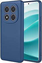 TEYYOS Funda Suave Silicone para Xiaomi Redmi Note 14 Pro 5G/Poco X7 5G, Premium Silicona Líquida Carcasa, Tres Capas Anti-Choques Ultradelgado Protección Case Cover, Azul