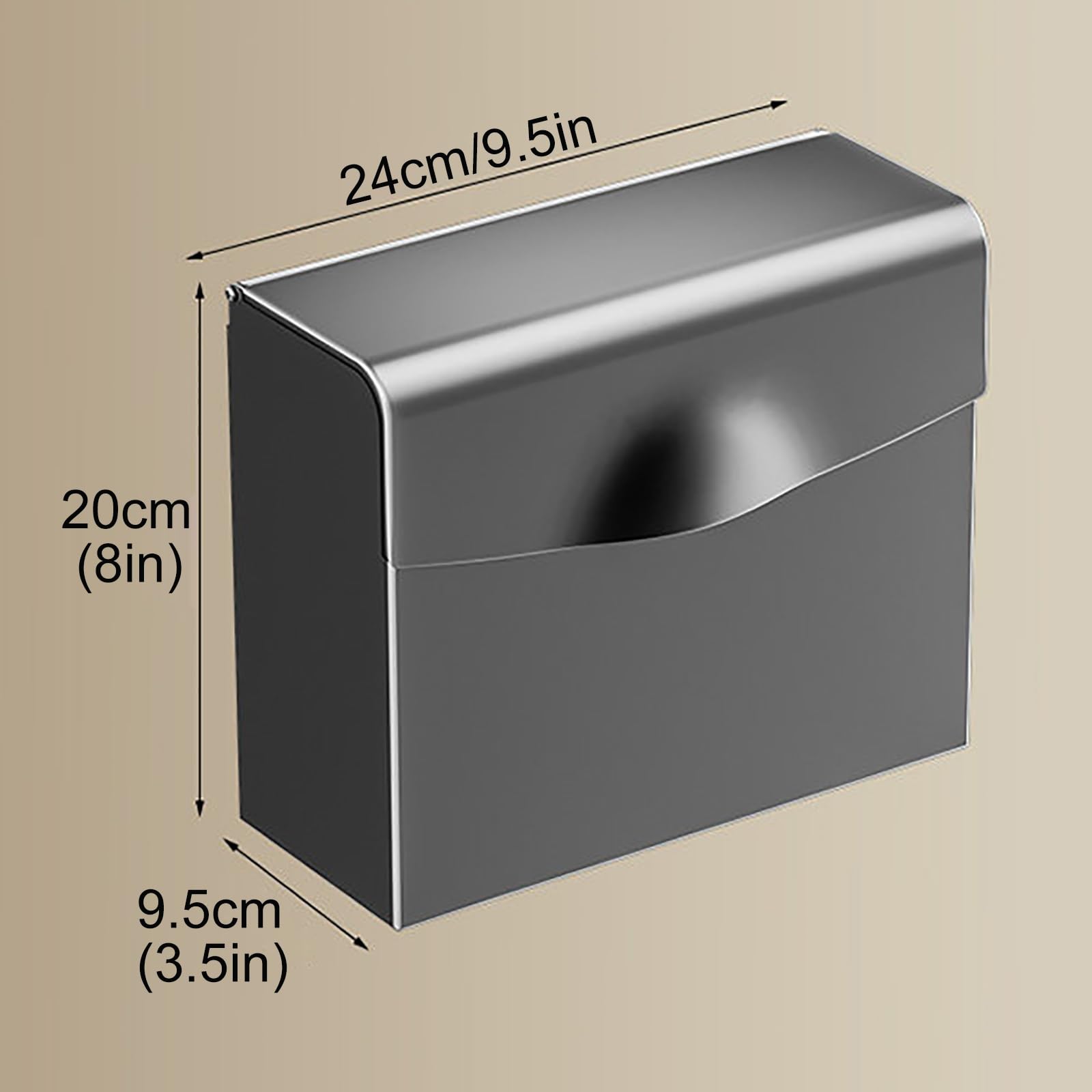 Dispenser Carta Igienica, Dispenser Carta Asciugamani, Distributore di Fazzoletti Commerciale, Porta Carta Igienica da Parete, Portacartaigienica Bagno Acciaio Inossidabile(Silver)