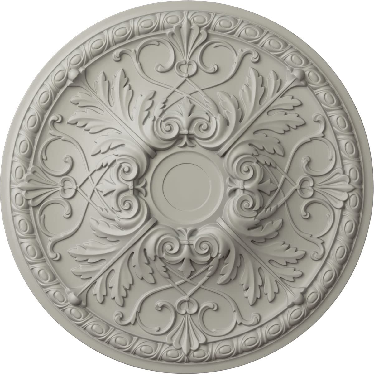 Ekena Millwork CM32TNPCF Tristan Ceiling Medallion, 32 3/8"OD x 3 1/2"P (Fits Canopies up to 6 1/4"), Hand-Painted Pot of Cream