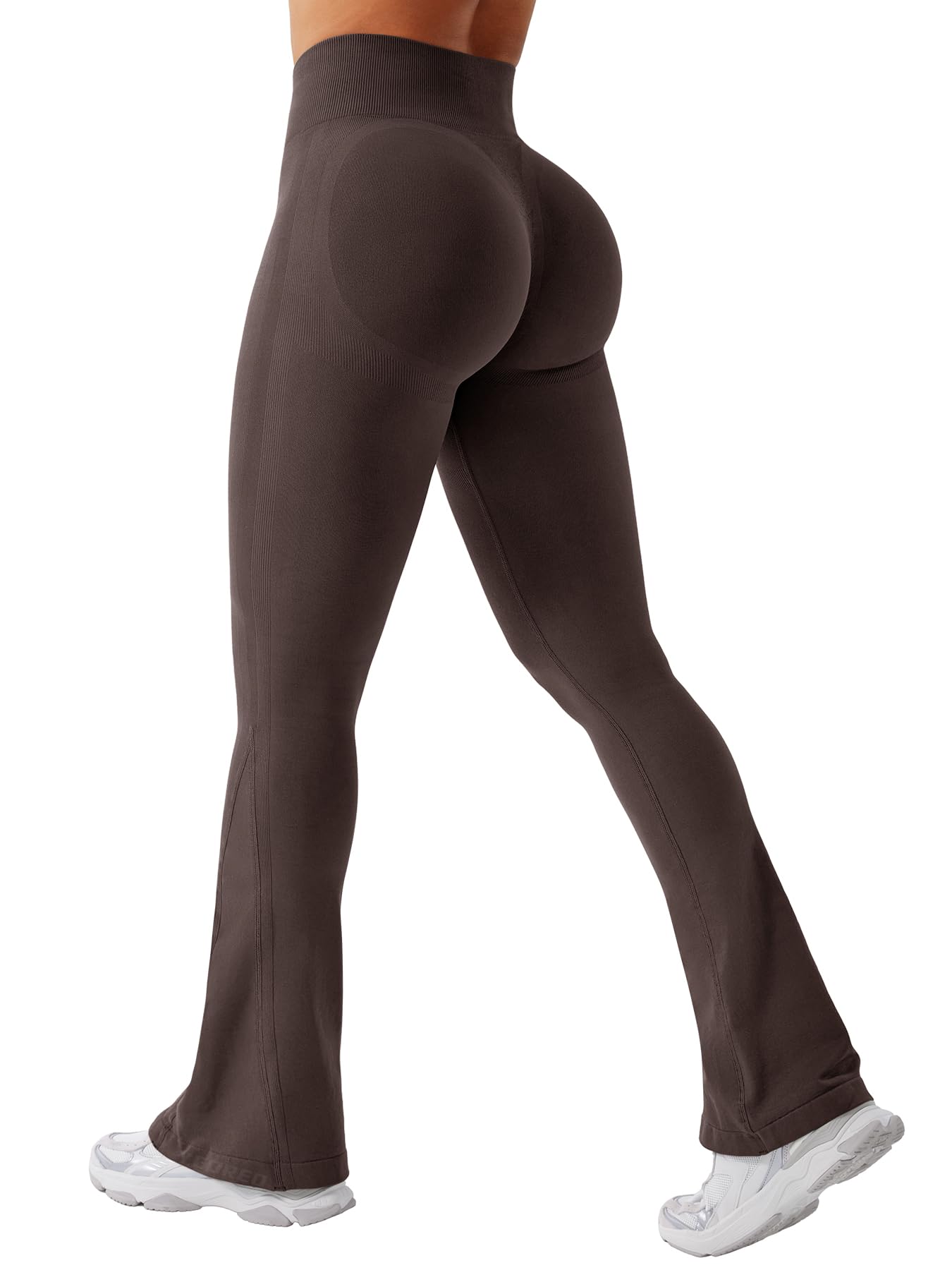 YEOREO Mini Flare Leggings Womens Workout Butt Lifting Legging Hidden Scrunch Seamless 28" / 30" Impact Lilliean Yoga Pants
