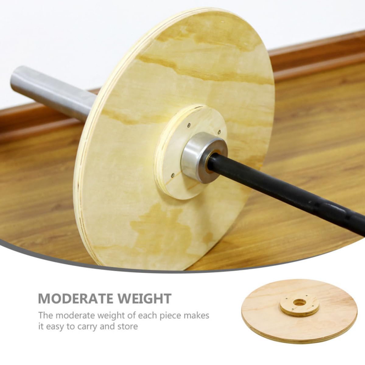 Toyvian Piastre in Legno per Sollevamento Pesi senza Foro, Leggere e Facili da Trasportare, per Allenamento Fitness e Riabilitazione
