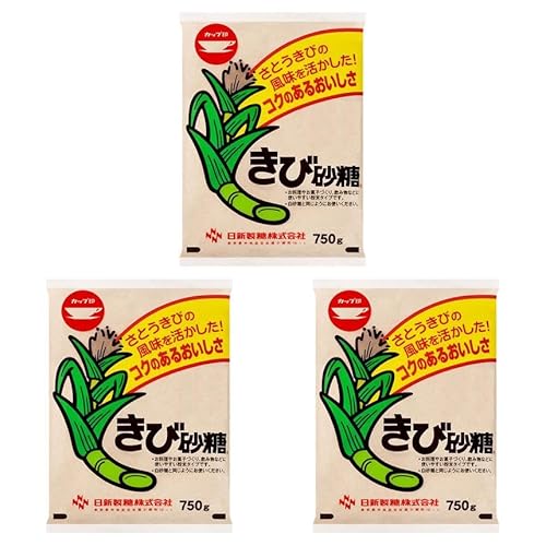 日新製糖 きび砂糖 750G×3パック 常温(まとめ買い) (Vandroロゴ付包装・INDEXBOX)