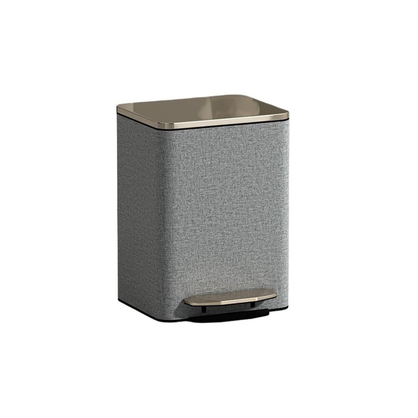 Z4T8M2K6G5 Waste Bin Office Trash Can with Foot Pedal - Stainless Steel, Sleek Finish Trash Can(Gris,Small)
