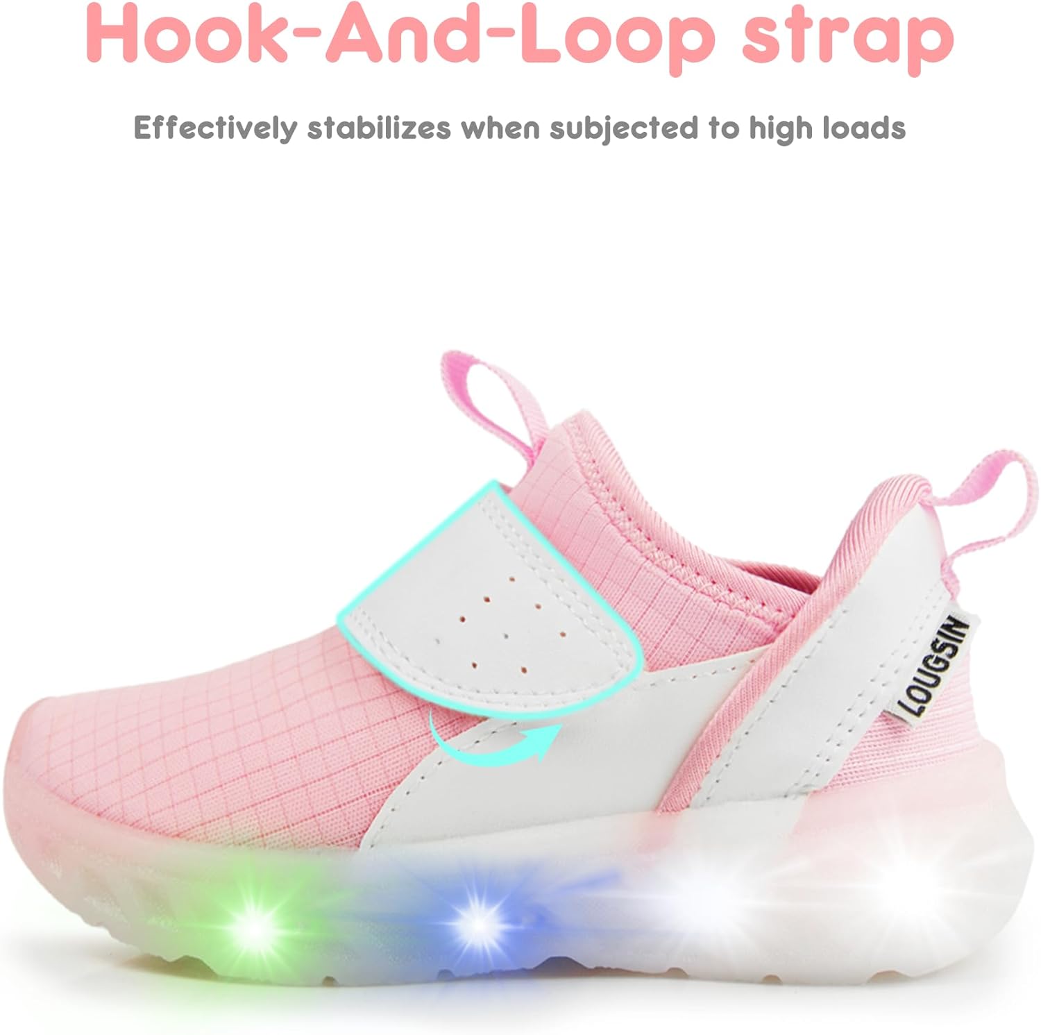 LOUGSIN Toddler Boys Girls Light Up Shoes Led Flashing Running Sneakers Zyteo for Toddler Little Kid - Image 5