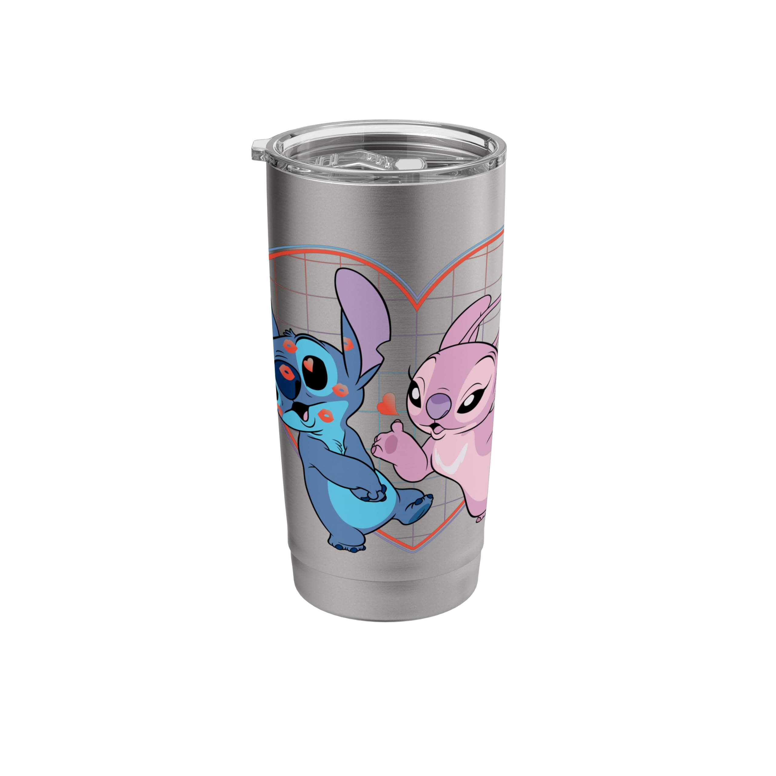 Disney Lilo and Stitch Angel Heart Kisses Stainless Steel Insulated Tumbler