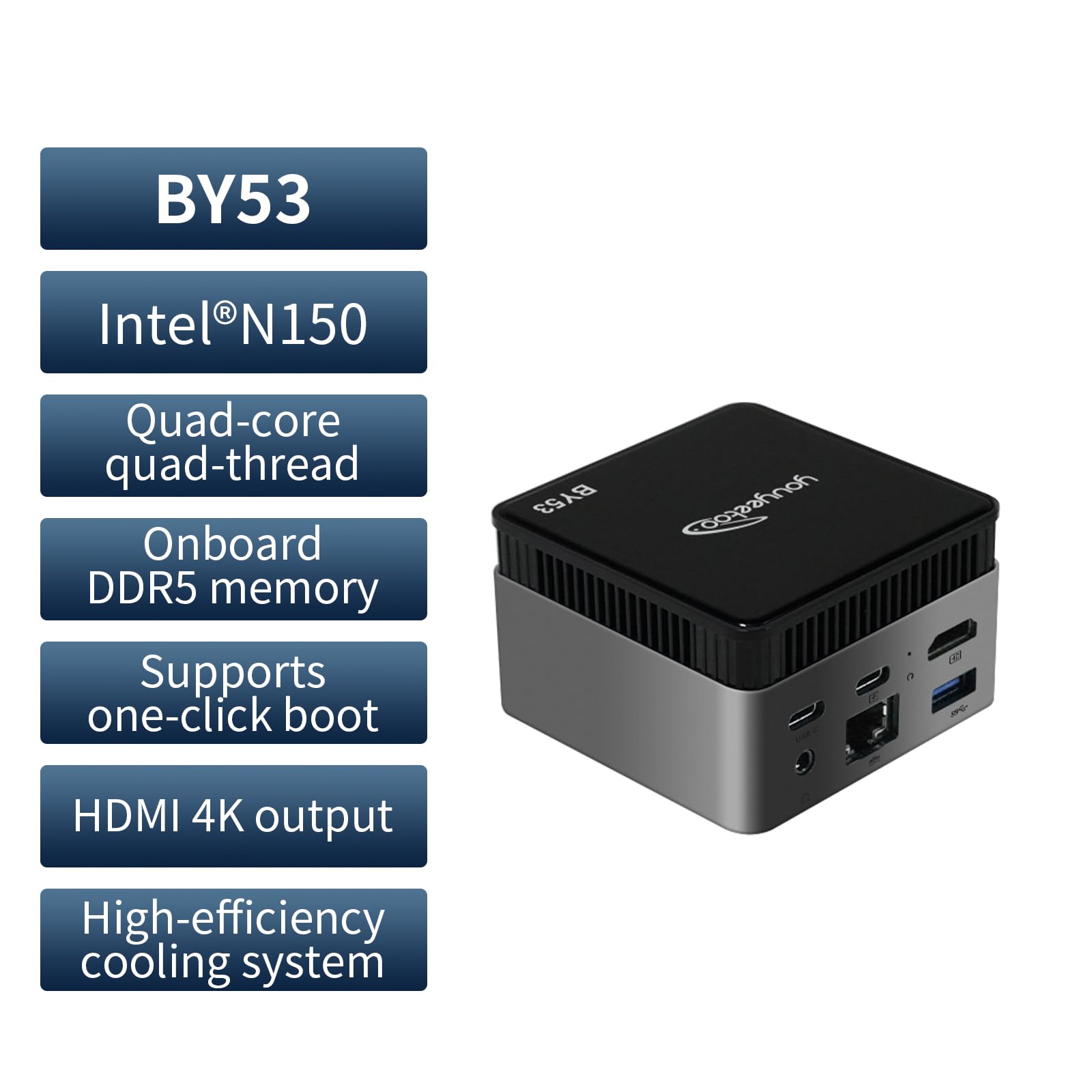 Amazon.co.jp: youyeetoo BY53 Windows 11 Mini Pc、Intel N150(最大