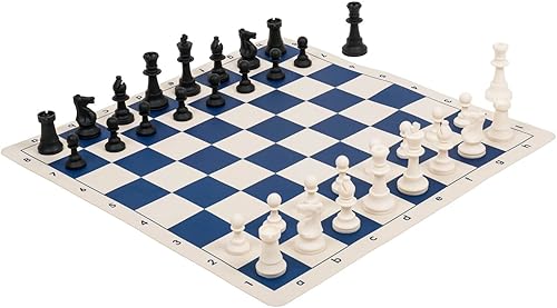 Miniatura 4 de Juego de ajedrez de torneo de silicona reglamentaria - solo piezas - 3.75" King - Blanco y negro