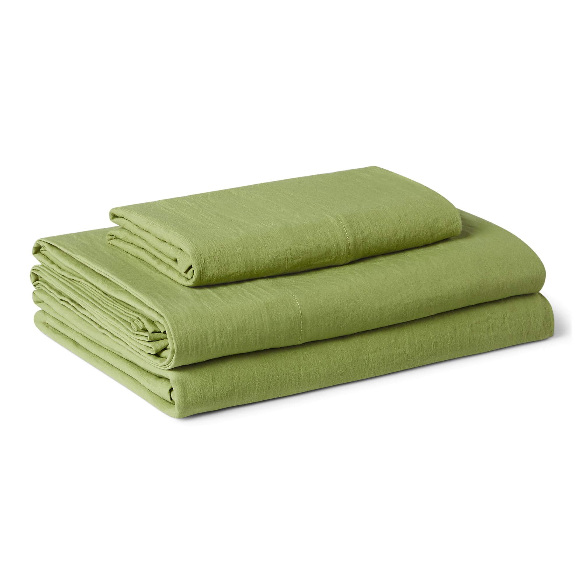 Amazon Basics Brushed Microfiber Sheet Set, Extra Soft with Natural Texture, 3-Piece, Twin, Green