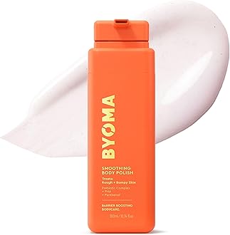 BYOMA Smoothing Body Polish (300ml) For Breakouts and Textured Skin - Exfoliating Body Scrub with PHA and Panthenol - Restores Skin Barrier and Soothes Inflammation