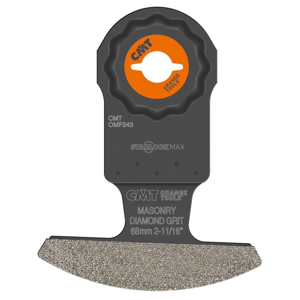 CMT Orange Tools OMF243-X1 Segmentowe ostrze narożne 68 mm z nasypem diamentowym do narzędzi wielofunkcyjnych oscylacyjnych – do materiałów murarskich