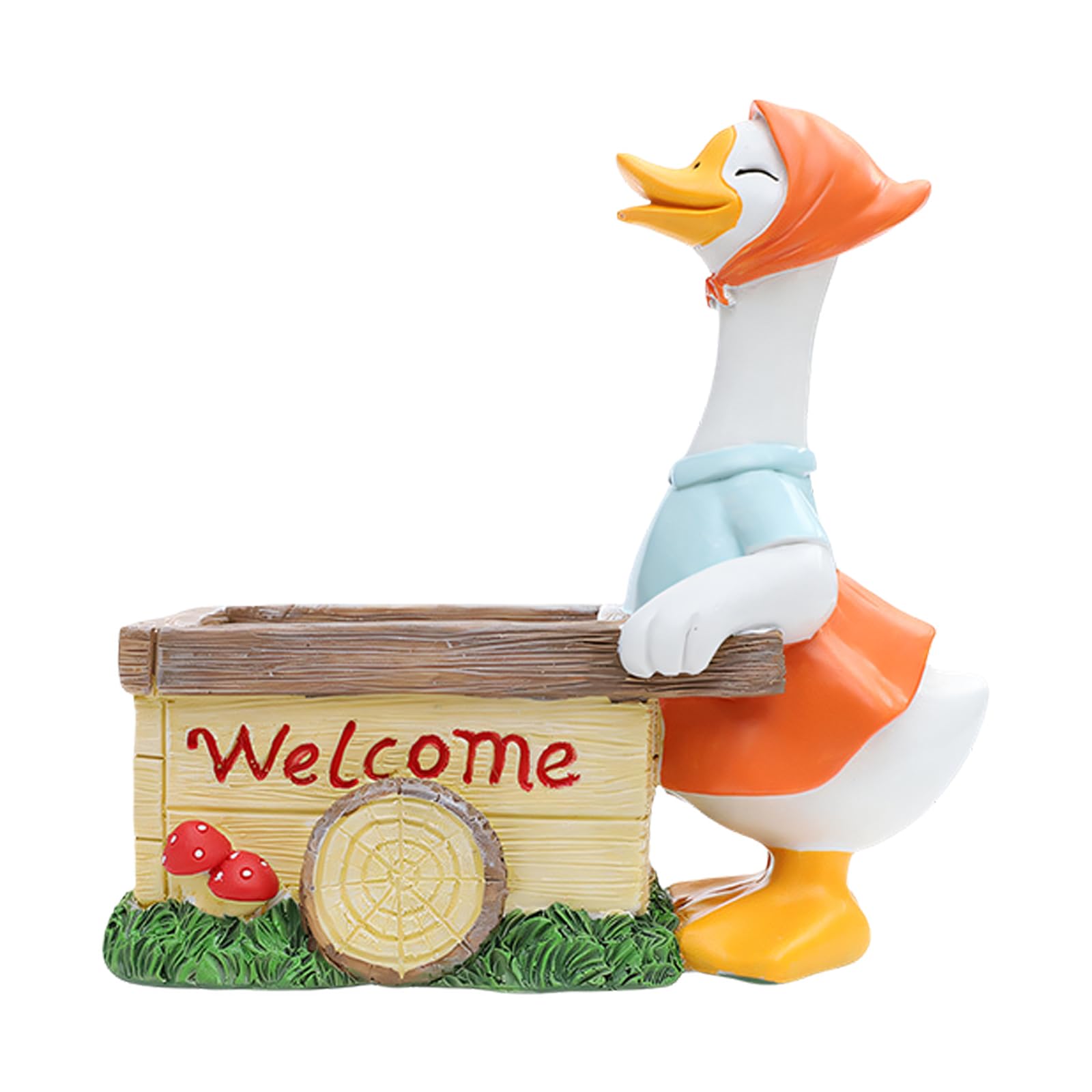PHOERTY Geese Plant Container Flowerpot Garden Container Resin Fleshy Plant Planter Holder for Home Desk Small Ornament Resin Geese Planter
