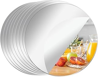 10 espejos redondos pequeños para centros de mesa, centros de mesa de espejo circular de 6 pulgadas para mesas, azulejos de espejo pequeños para mesa de pared, centros de mesa de boda, espejos para