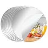10PCS Small Round Mirrors for Centerpieces, 6inch Circle Mirror Centerpieces for Tables, Small Mirror Tiles for Wall Table Wedding Centerpiece Mirrors Plates for Candle Tray Decorations DIY Craft