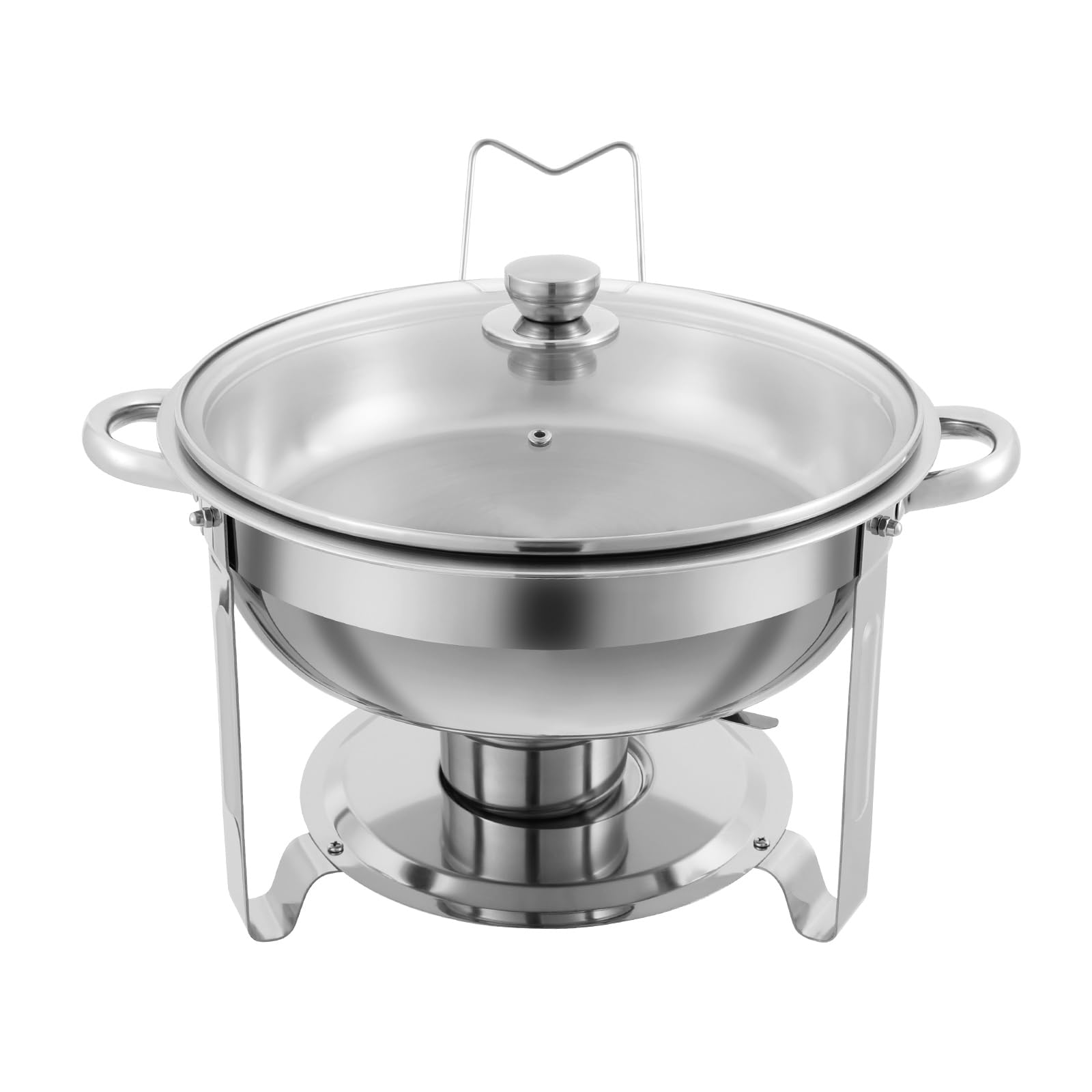 2 piatti da 4,5 l, argento a buffet, con coperchio, per buffet, colazione, feste, 41,9 x 27,9 cm