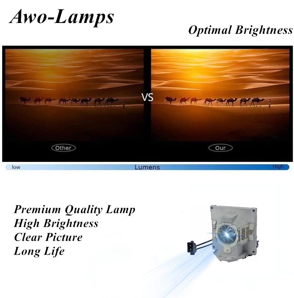 Lámpara de Repuesto Premium AWO 5J.J2D05.011 para Proyector BenQ SP920P miniatura 4