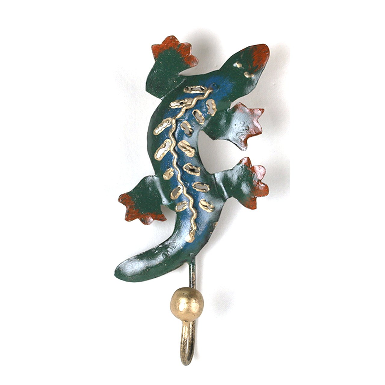 ART-CRTAFT Kleiderhaken aus Metall Motiv Gecko