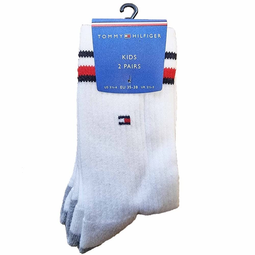 Tommy Hilfiger Mens CREW SOCK, White, 3-5 UK