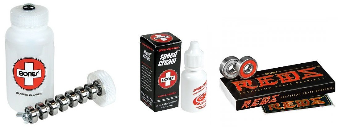 BonesReds Precision Skate Bearings - Speed Cream & Cleaning Unit Combo