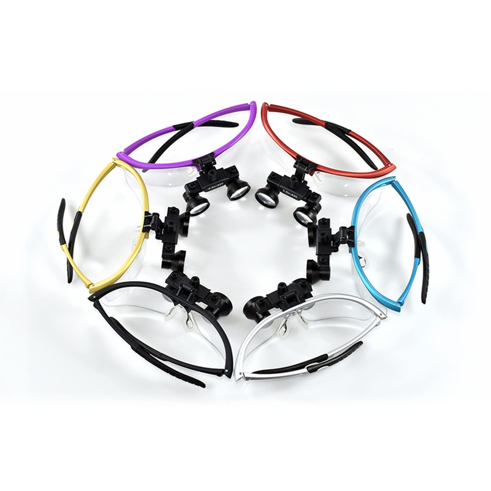 Loupes binoculaires Lunettes 3.5X, binoculaires médicales chirurgicales, Lunettes optiques à Distance de Travail de 420 mm, pour l'orthopédie, la microchirurgie, la Chirurgie, la Chirurgie buccale (C