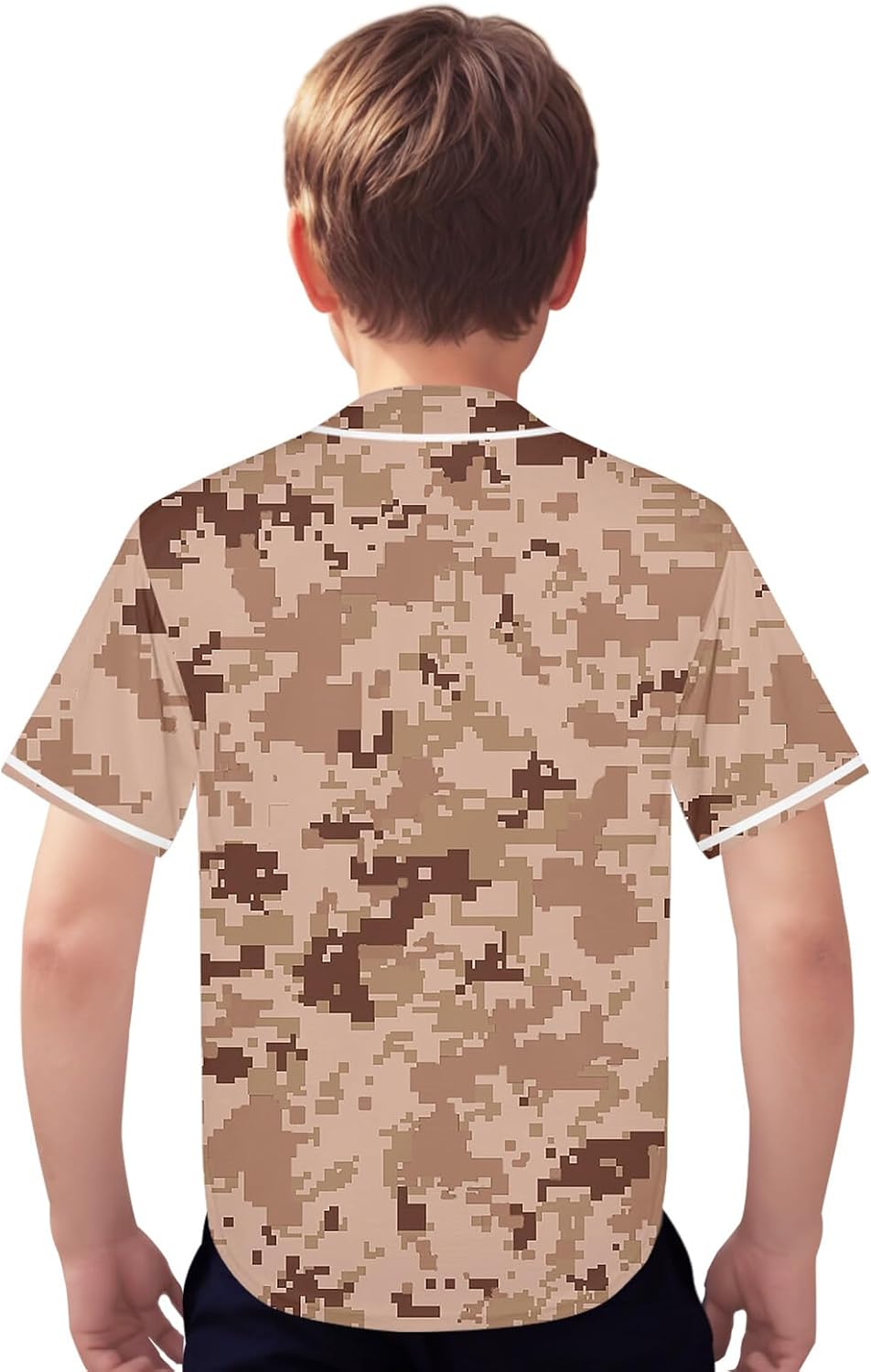 Kids Baseball Jersey Toddler Custom Softball Jersey for Boy Girl Plain Practice Shirt Youth Sports Button Down T-Shirts 3-20Y - Image 4