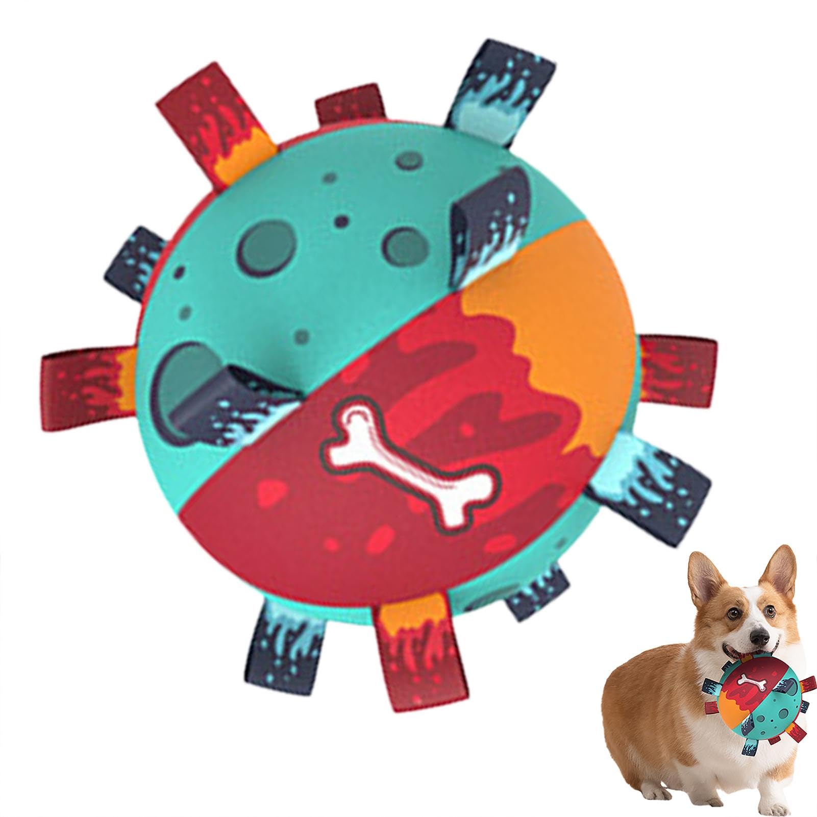 Juguete de pelota de tira y afloja para perro, juguete interactivo de lona para perros, juguete chirriante de enriquecimiento de mascotas, juguete acuático para entrenamiento al aire libre para perros