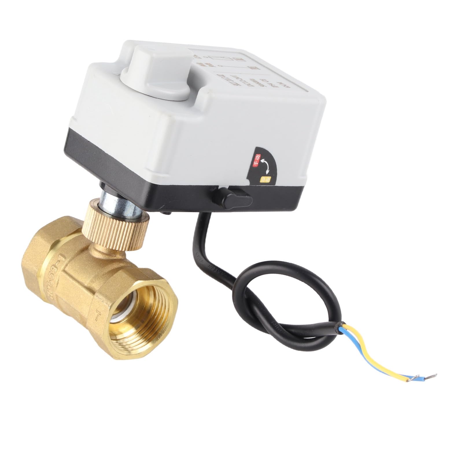 VALVOLA A SFERA MOTORIZZATA OTTONE ABS SMART CONTROL RESISTENTE ALL'ACQUA DN25 DC 12V‑24V ACCESSORIO Uso industriale