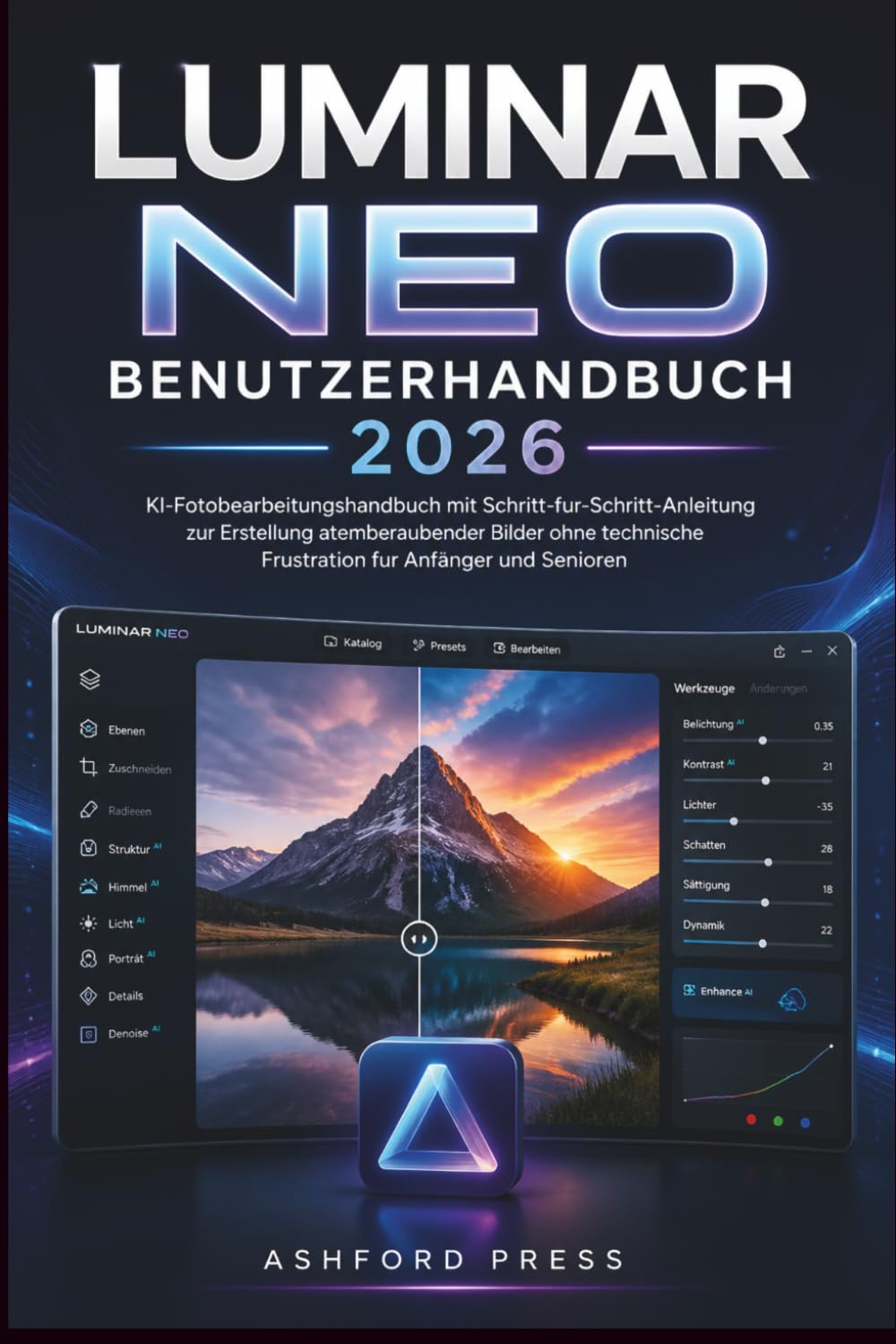Luminar Neo Benutzerhandbuch 2026: KI-Fotobearbeitungshandbuch mit Schritt-fur-Schritt-Anleitung zur Erstellung atemberaubender Bilder ohne technische Frustration fur Anfanger und Senioren