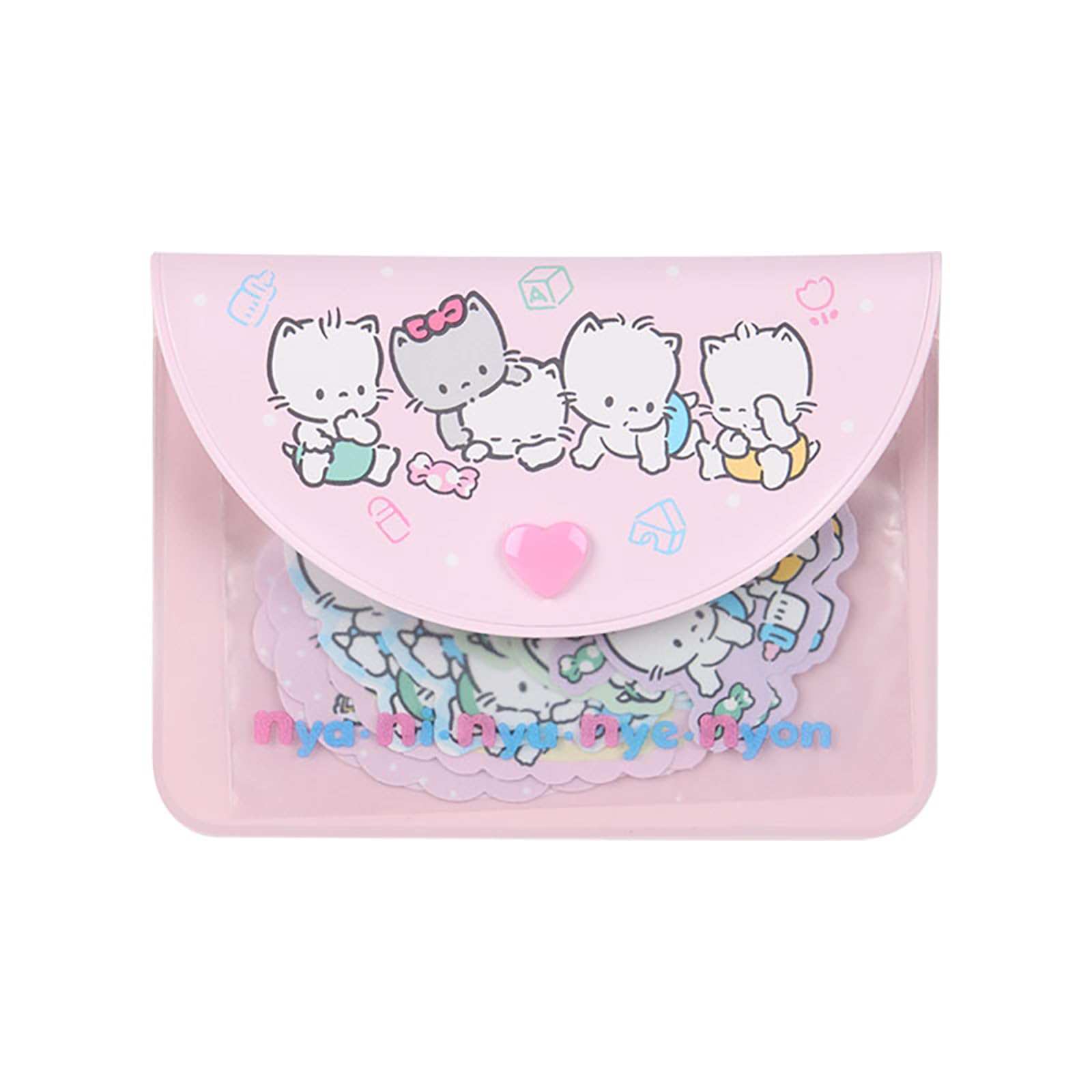 サンリオ(SANRIO) ステッカー&ケースセット(サンリオねこの会) ニャニィニュニェニョン 466484