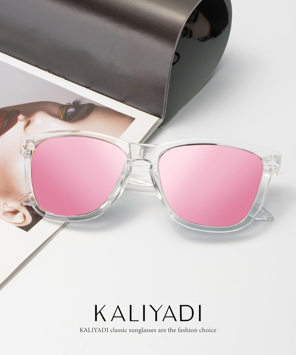 KALIYADI Womens-Sunglasses Polarized Sunglasses-Womens Trendy: Retro Sun Glasses with UV Protection for Travel Driving - Image 3