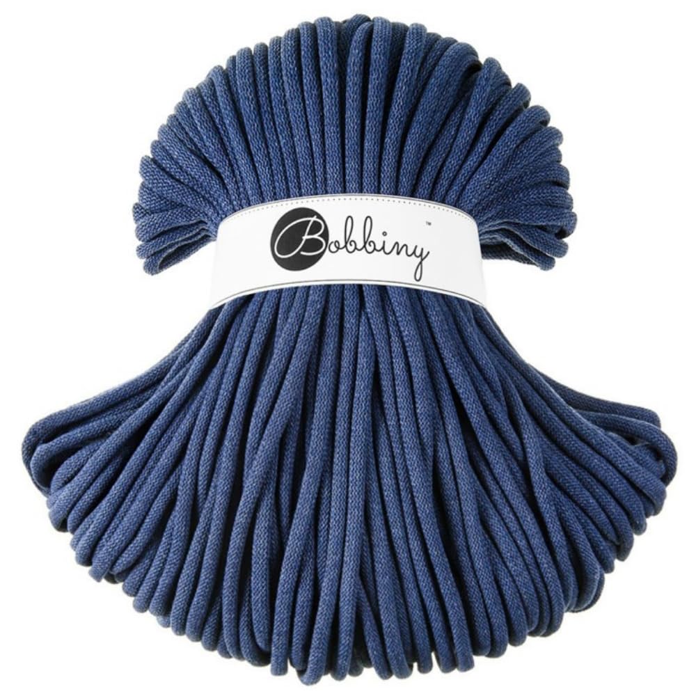 Bobbiny Jumbo 9mm Braided Macrame Cord (Jeans) 108yds/330ft
