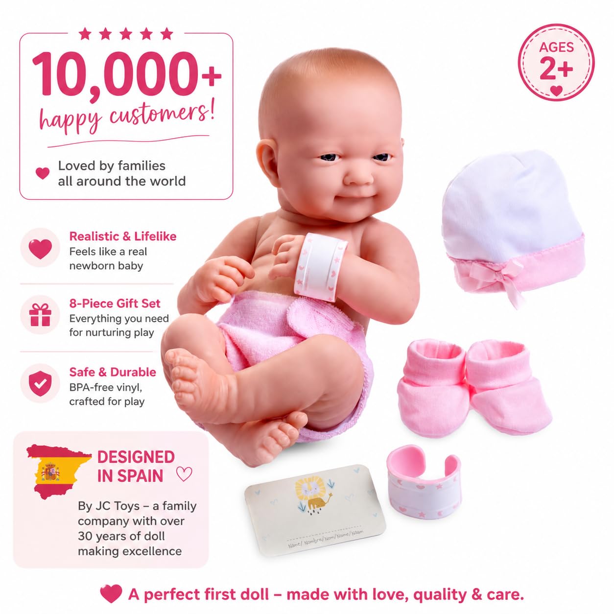 8 piece Layette Baby Doll Gift Set | JC Toys - La Newborn Nursery