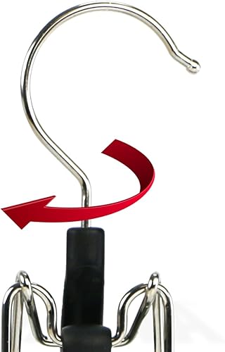 Miniatura 6 de Mawa by Reston Lloyd - Percha antideslizante con abrazadera para pantalones y faldas, estilo M26, juego de 6, color plateado