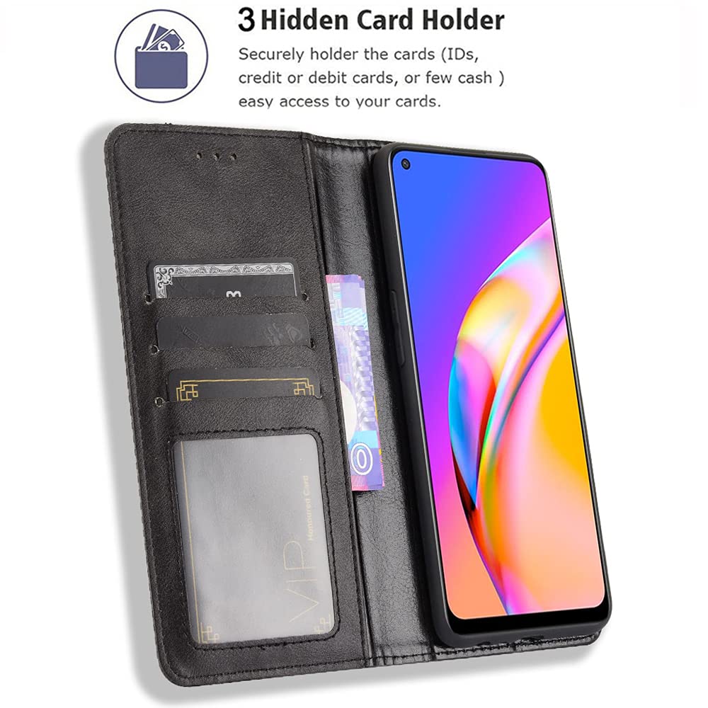 Lederhülle Für Xiaomi Redmi Note 12 Pro 4G (6,67 Zoll) - Flip Cover Mit Ständer & Magnetverschluss, Braun