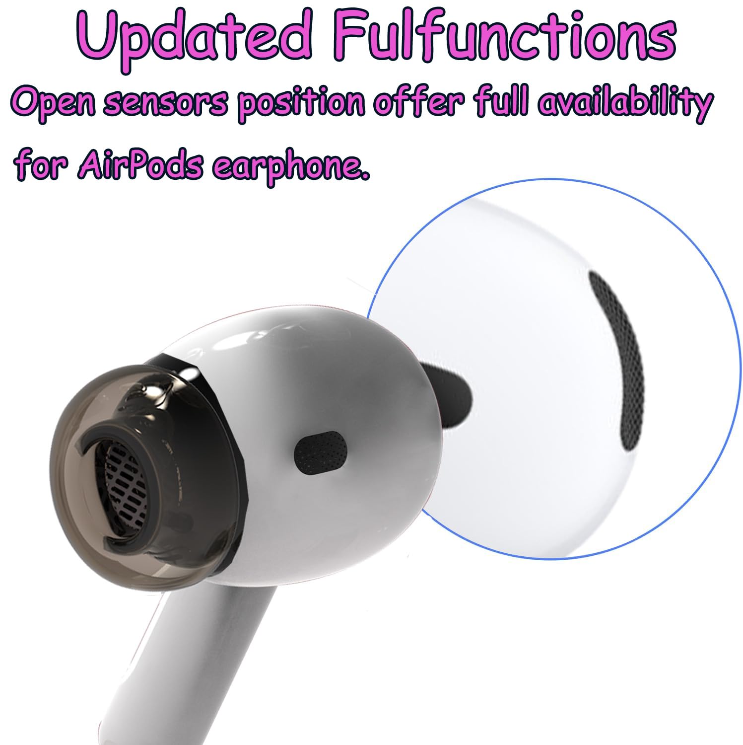 INF oordopjes geschikt voor Apple AirPods 4 oordopjes Transparant