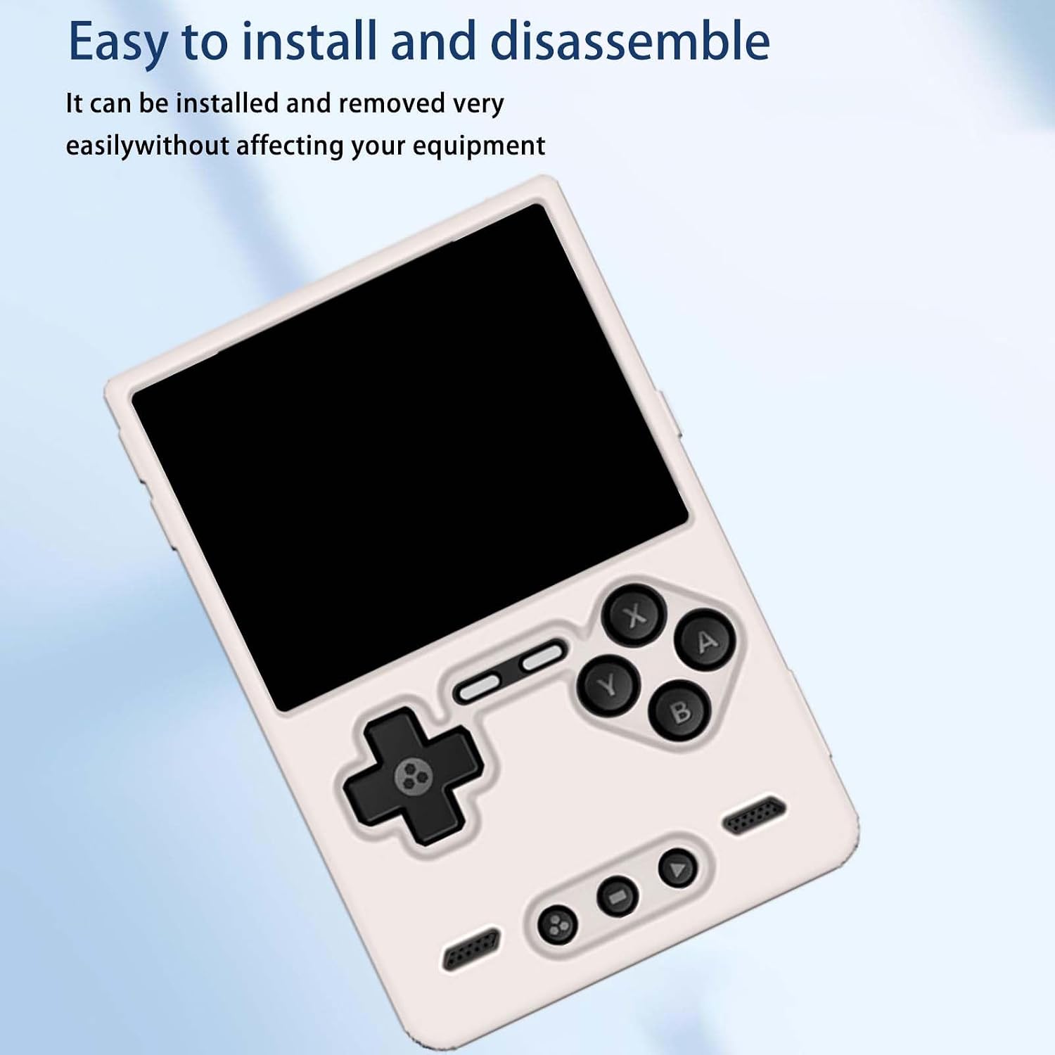 NOUKAJU Case for Trimui Brick, Game Console Case with Lanyard,Anti-Drop, Anti-Scratch,Shockproof,Silicone Protective Cover for Trimui Brick Handheld Game Console(White) image 4