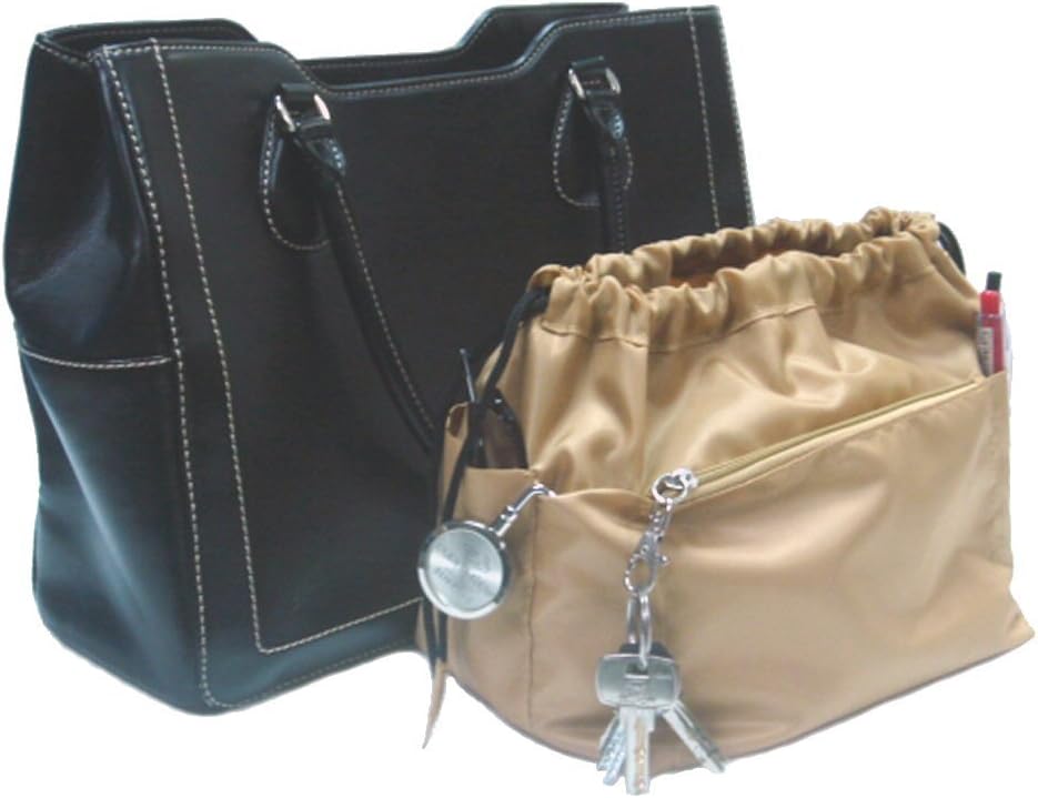 Tapp Collections Premium Nylon Purse Insert Organizer - Dark Brown