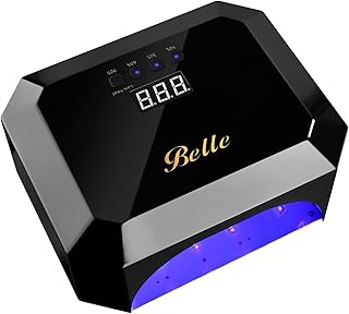 Cordless UV LED Nail Lamp, 54W Gel UV Light Dryer for Nails Gel Polish Professional Salon Nail Curing Lamp Light with Auto Senor & 4 Timer Setting for Acrylic Nails(Black)