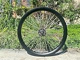 20 inch Heavy Duty Bicycle Rear Wheel Rim 10 Gauge 36 Spokes, Double Wall Aluminum Alloy Cycling Wheel, 20' Bike Rear Rim 680g (Black) Disc Brake