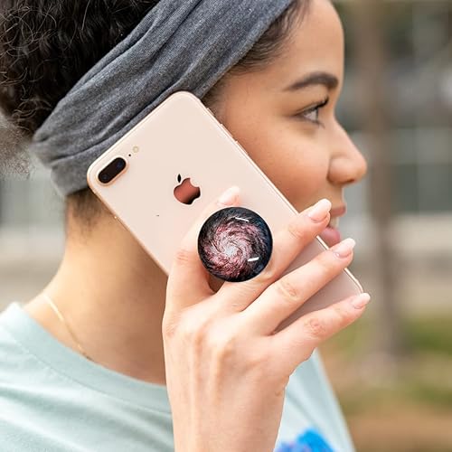 Miniatura 4 de WUYULB Clear Glitter Space Galaxy Nebula Design Expandible plegable Teléfono Móvil Grip Soporte Soporte para Teléfono Celular para Smartphones