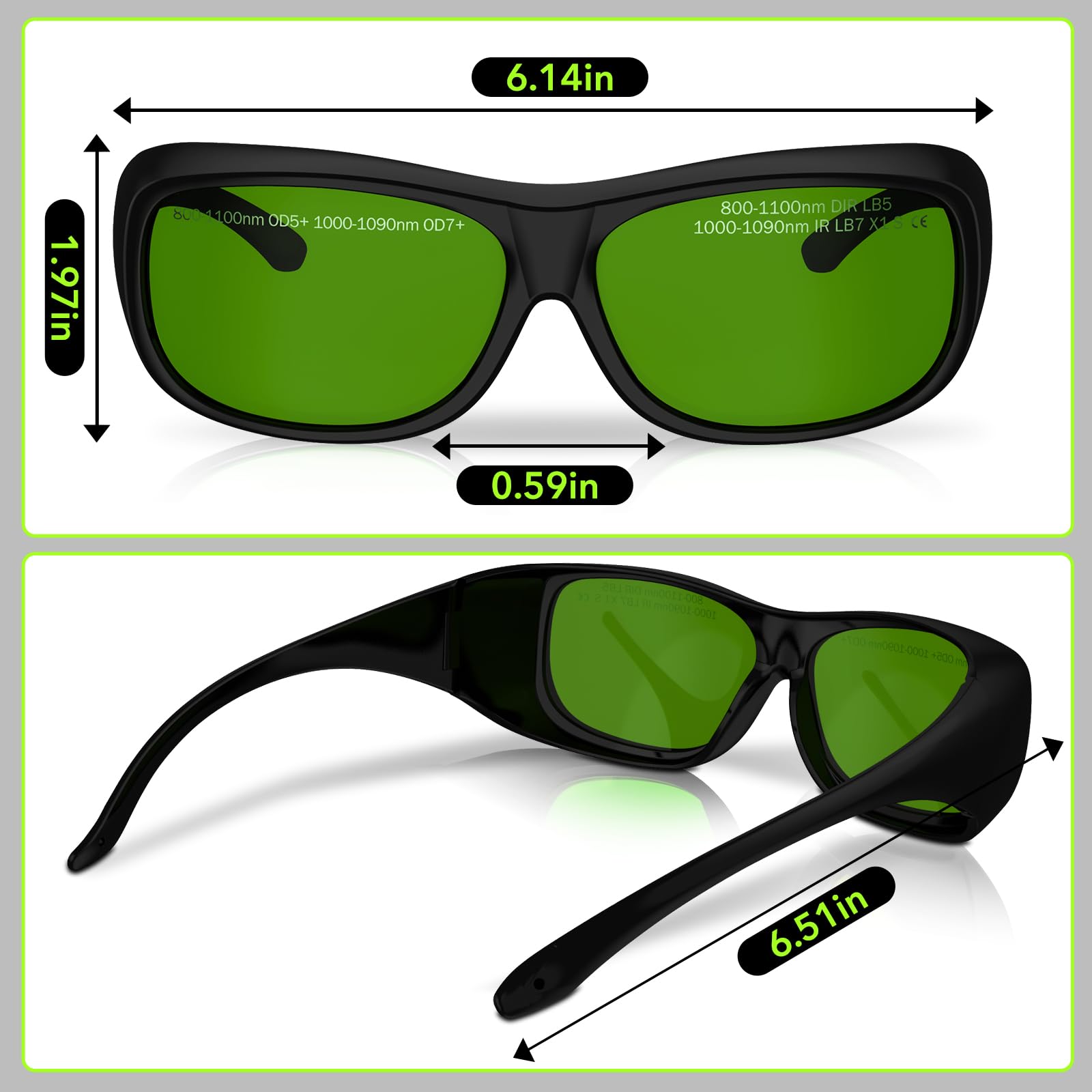 Gafas de seguridad láser, gafas de protección ocular para soldadura láser
