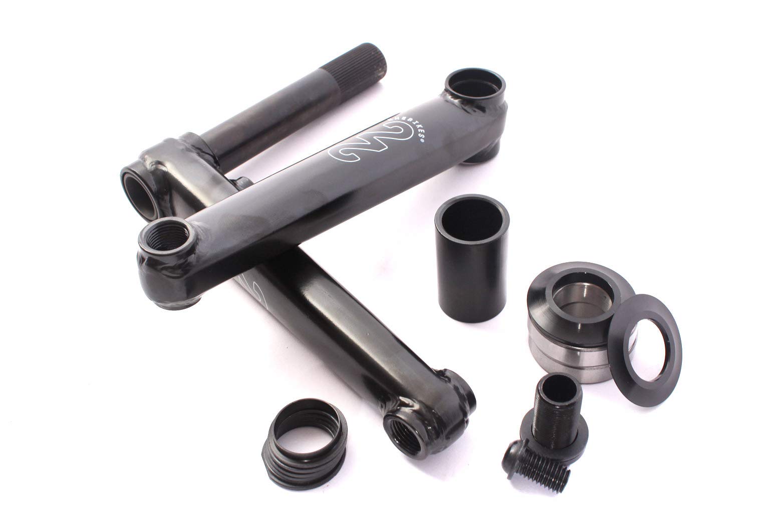 KHEbikes 22 BMX Crank Set 48T MID BB CrMo 22 mm Hollow Axle Laser