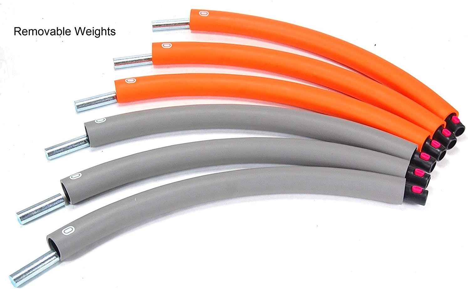 Weighted Hula Hoop - Adjustable Weight From 3.3 LBs to 5.3 LBs. - Perfect For Fitness Workouts and Weight Loss Exercises