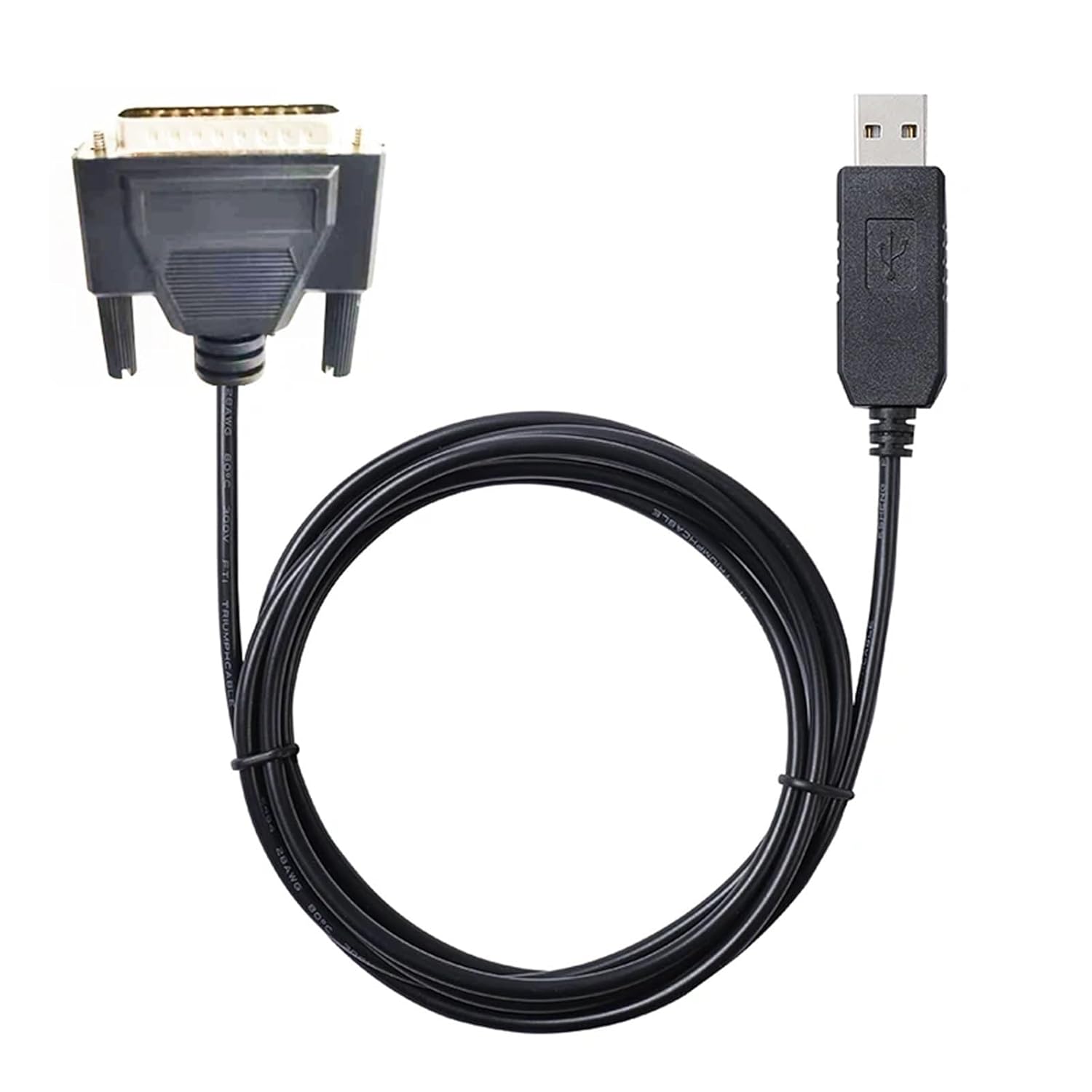 USB Programming Cable USB to DB25 Male RS232 Serial Cable for PLC-5 Controllers USB-1784-CP10