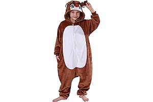 SWEETXIN Kids Onesie Pajamas - Brown