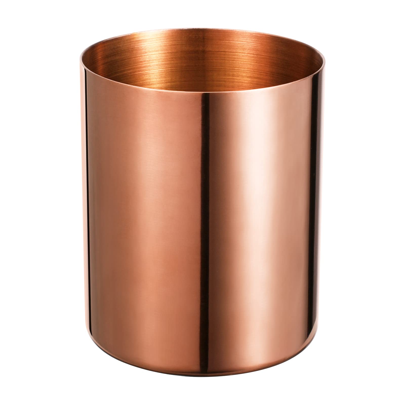 Bidponds Rose Gold Pencil Holder for Desk Stainless Steel Pencil Cup, Pen Holder Cup, Pen Pot, Vases Flower Pot