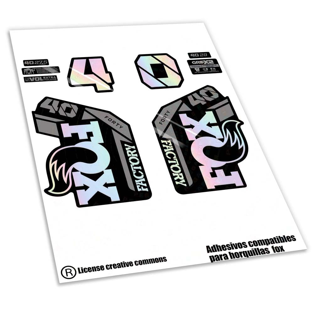 REF:VP641 Stickers compatible with FOX- 40 KASHIMA 2025 MTB fork, stickers, stickers, vinyls for mountain bikes. (HOLOGRAPHIC)