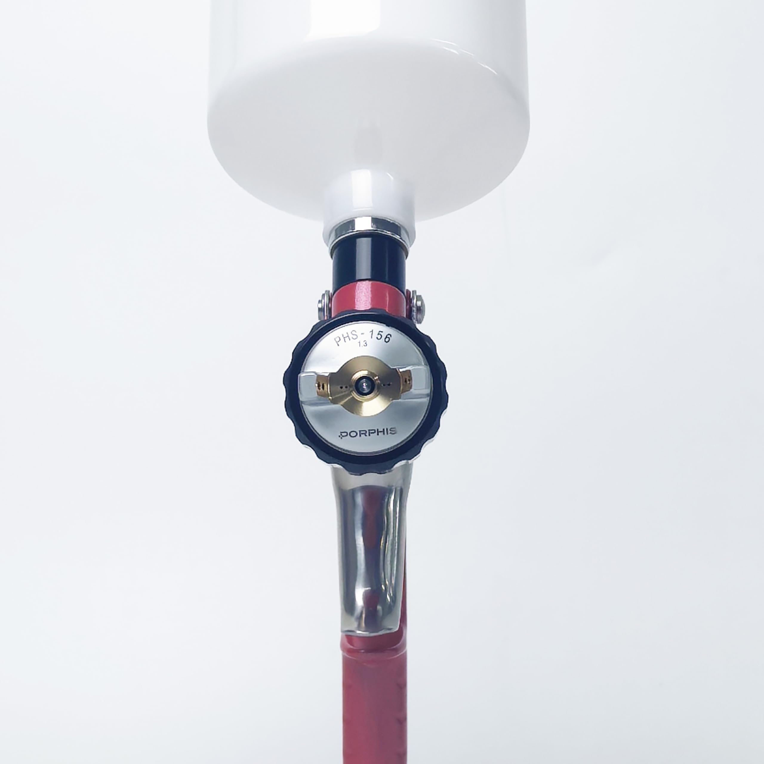 Pistola de pulverización HVLP PHS-156 de presión media de 1,3 mm, color rojo