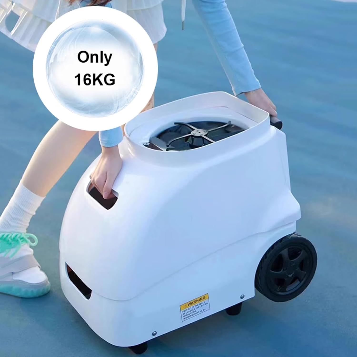 Portable Tennis Ball Machine, Lightweight Indoor Tennis Server, Professional Auto Ball Server, with APP Control, 120-Ball Capacity, Rich Training Modes, for Schools, Indoor Tennis